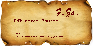 Fürster Zsuzsa névjegykártya