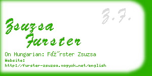 zsuzsa furster business card